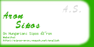 aron sipos business card